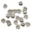 20 3x7mm Antique Silver Floral Bead Caps